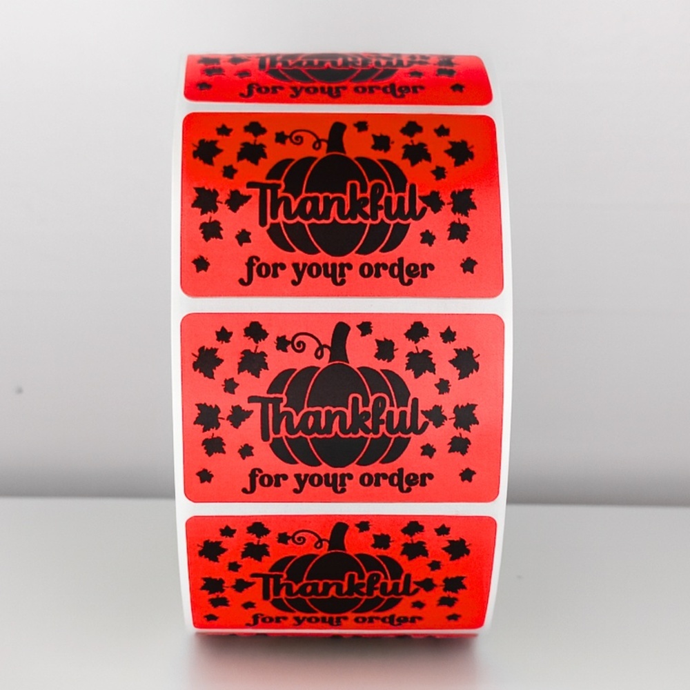Thankful for Your Order Stickers Fall Pumpkin Packaging Labels | Autumn stickers - Picture 7 of 11